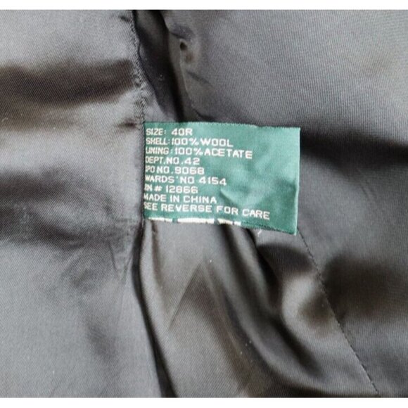 HILL & ARCHER - WOMEN'S BEIGE & BLACK HERRINGBONE BLAZER JACKET SPORT COAT - 40R - Picture 7 of 9